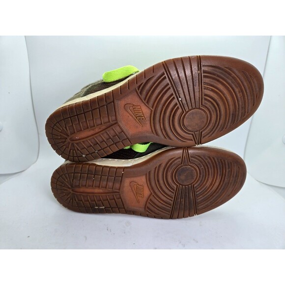 Nike Dunk Sky Hi Shoes Womens 6.5 Green Suede Gum Hidden Wedge Platform Sneakers - Picture 7 of 8